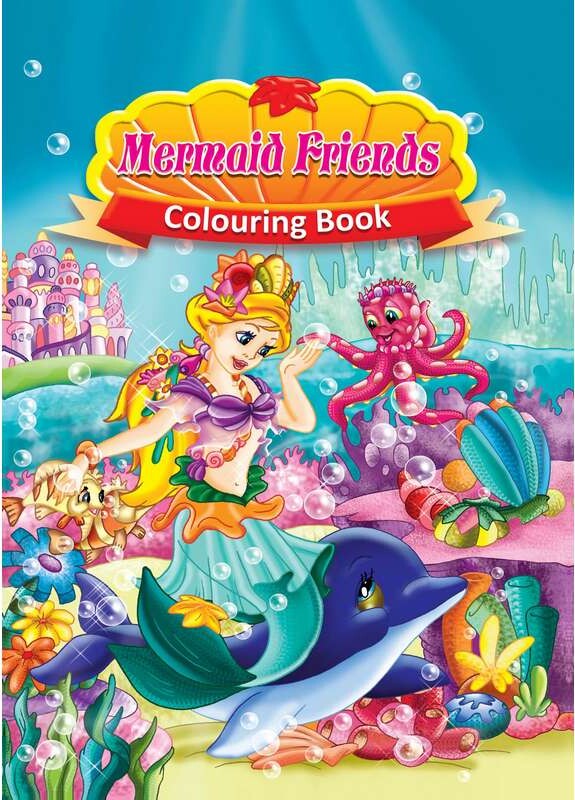 Malebog A4 Mermaid Friends 16 Sider - Bog billede