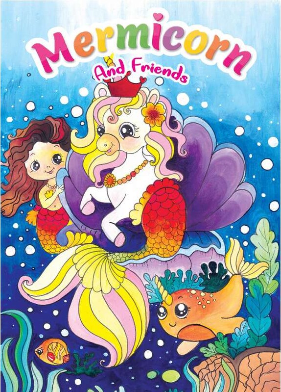 Malebog A4 Mermicorn 16 Sider - Bog