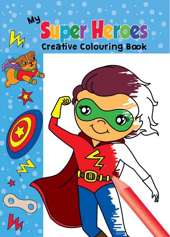 Billede af Malebog A4 Super Heroes 16 Sider - Diverse - Bog