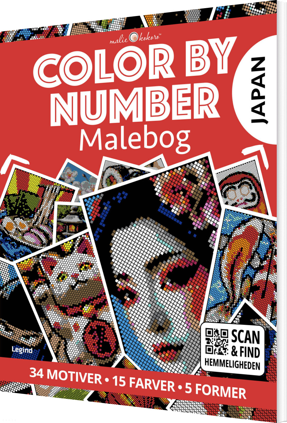 Malebog: Color By Number - Japan - Malie Kokoro - Bog