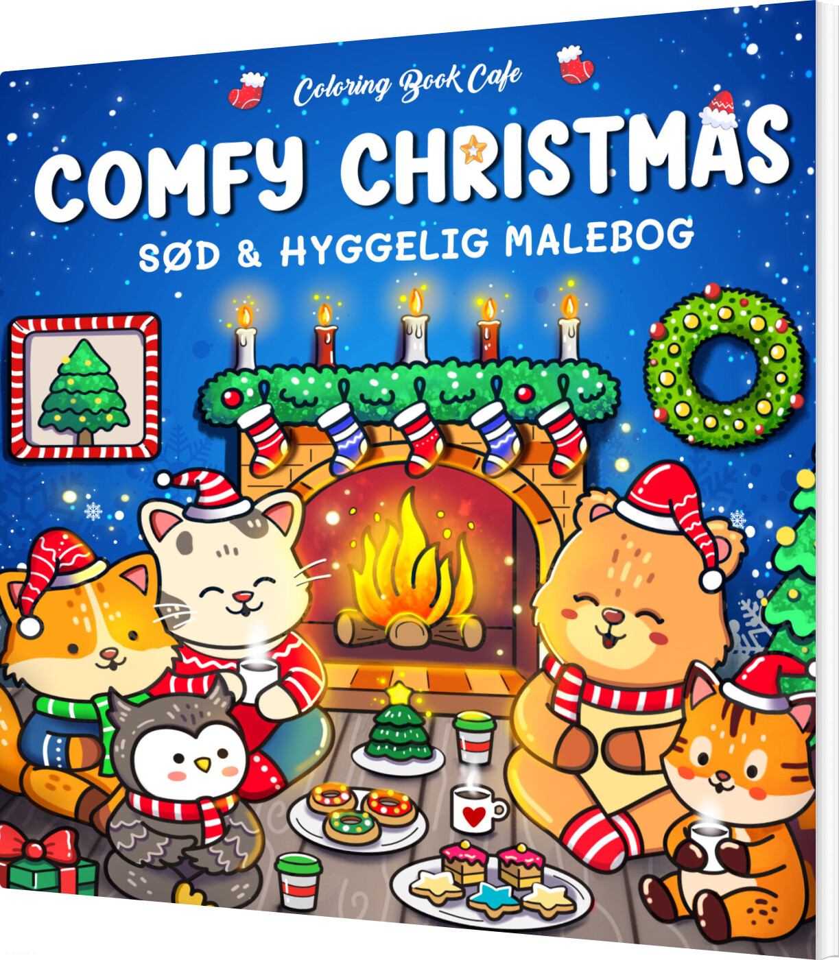 Malebog: Comfy Christmas - Cozy Coloring - Coloring Book Cafe - Bog