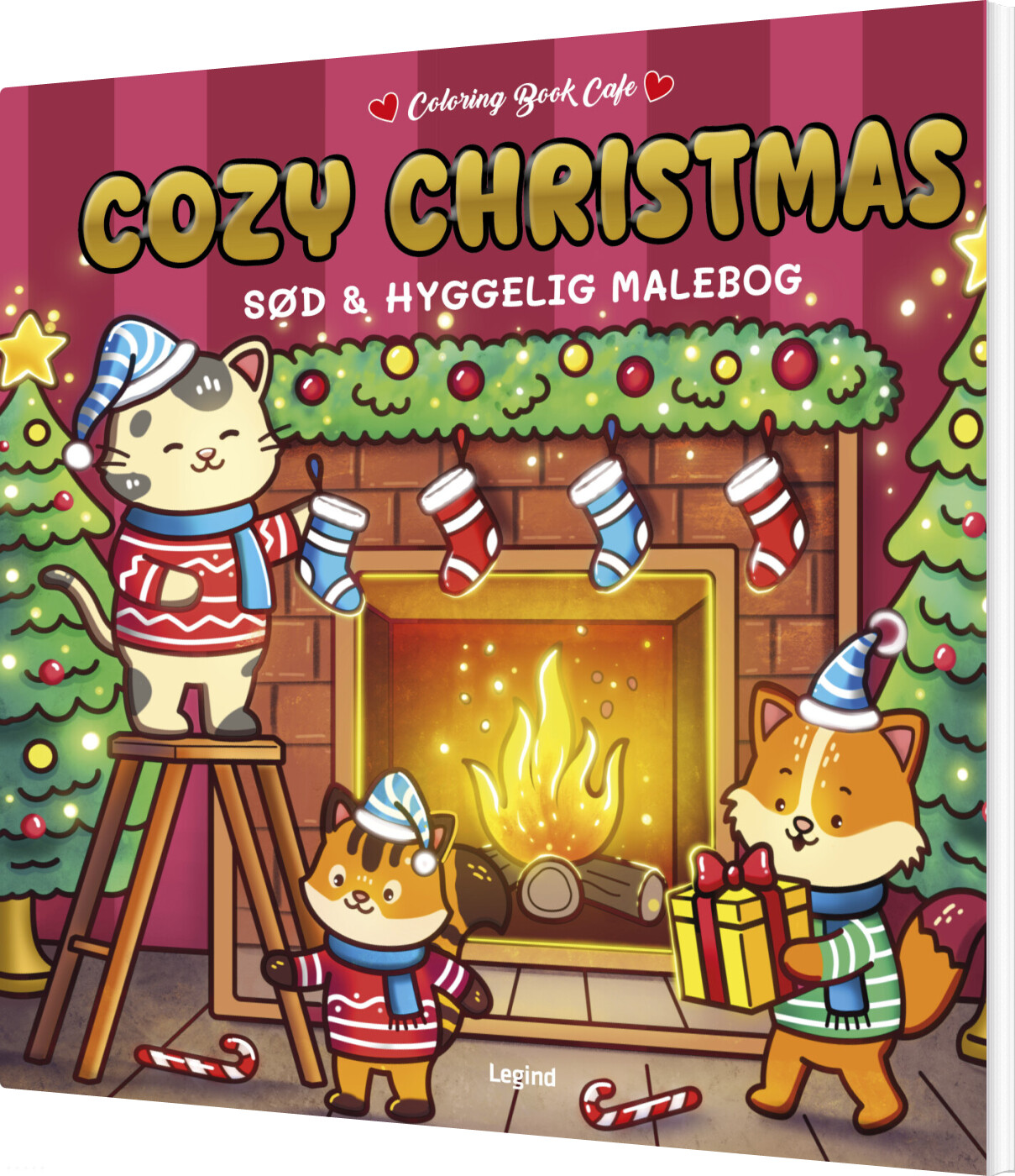 Malebog: Cozy Christmas - Deluxe - Cozy Coloring - Coloring Book Cafe - Bog