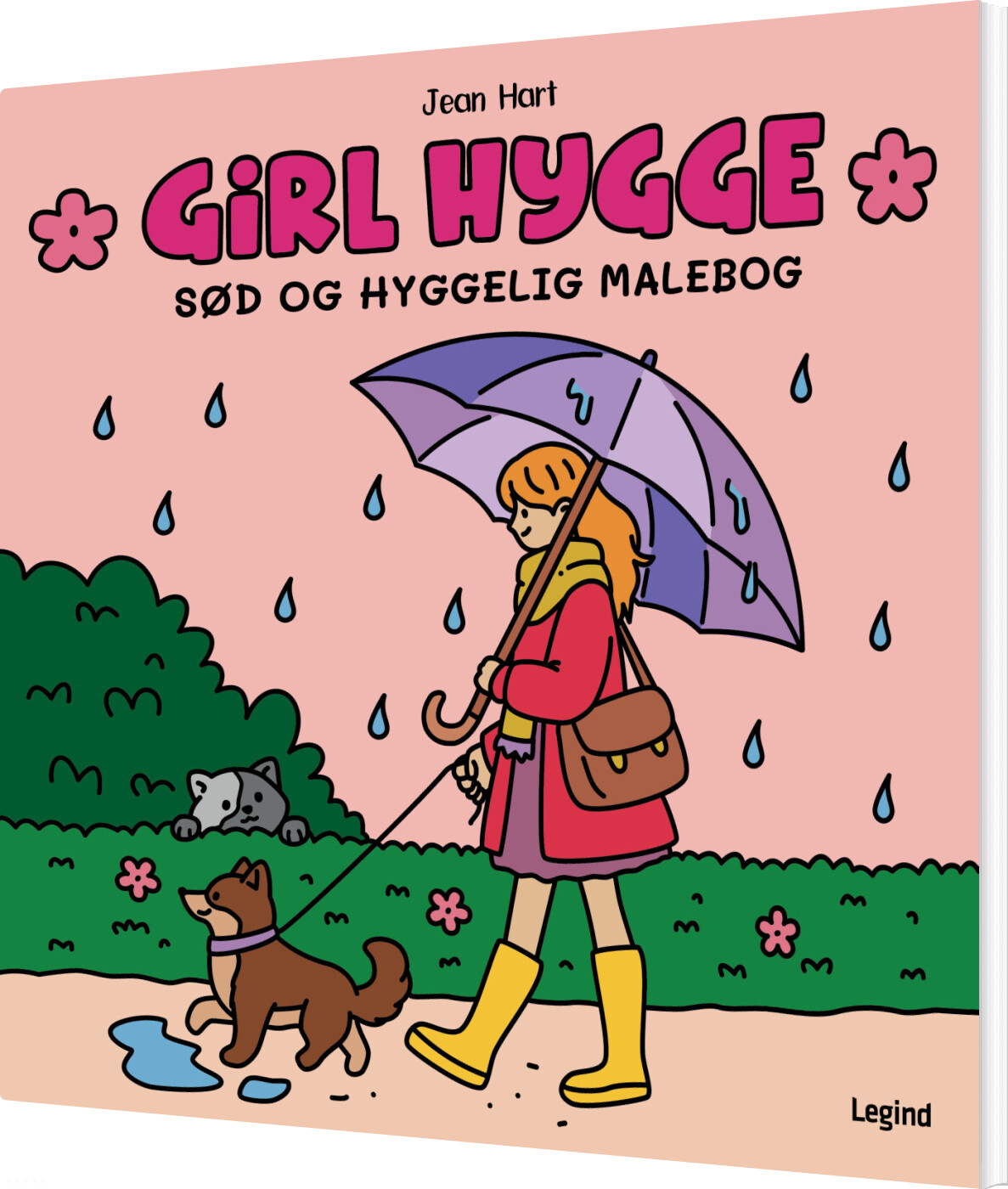 Malebog: Girl Hygge - Cozy Coloring - Jean Hart - Bog