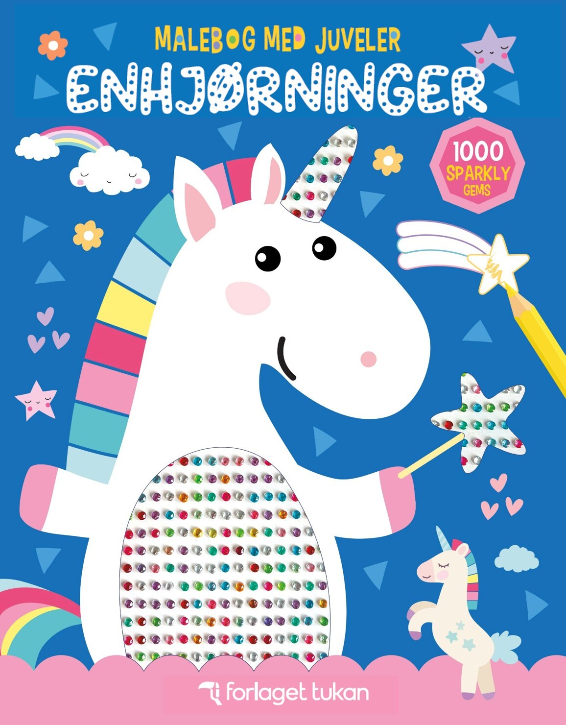 Malebog Med Juveler: Enhjørninger - Bog