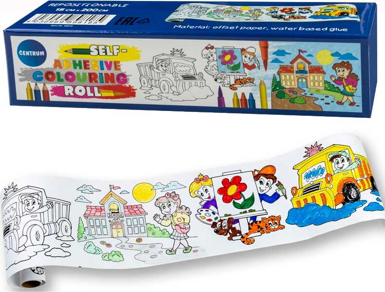 Malebog På Rulle - Selvhæftende - 15 X 200 Cm - Centrum