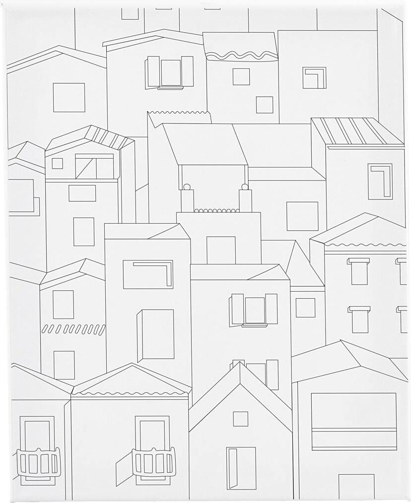 Malerlærred Med Print - By - D 1,6 Cm - Str. 24x30 Cm - 360 G - 1 Stk. billede