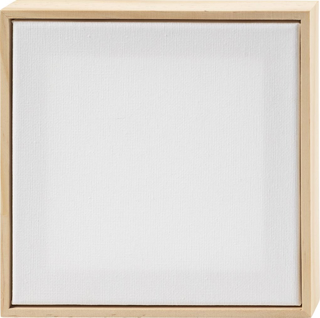 Malerlærred Med Træramme - Str. 15,8x15,8 Cm - 280 G - Hvid - 1 Stk.