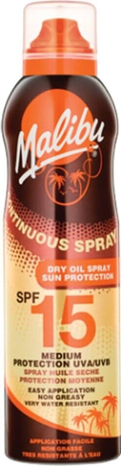 Malibu - Continuous Dry Oil Sun Spray Spf 15 175 Ml