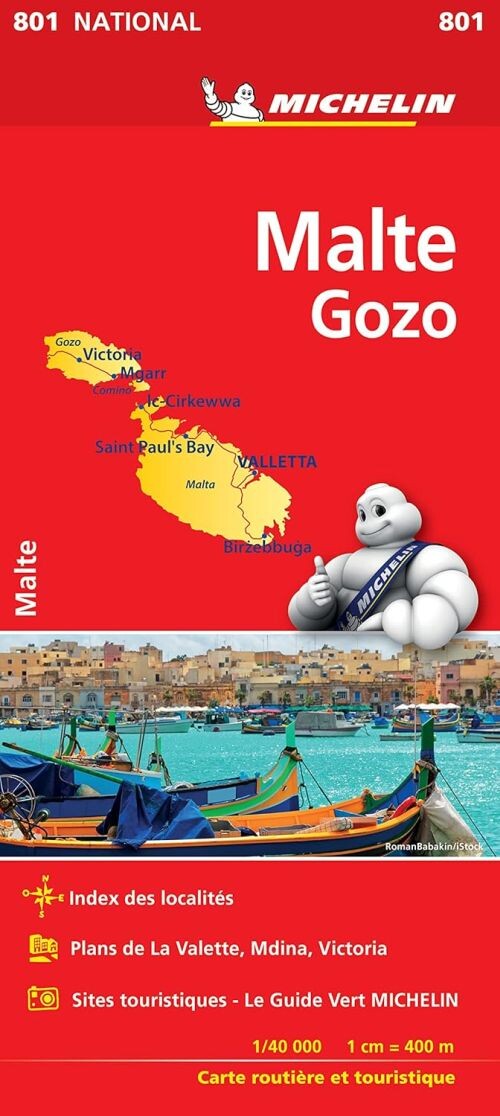 Michelin Kort - Malta, National Map 801 - English book