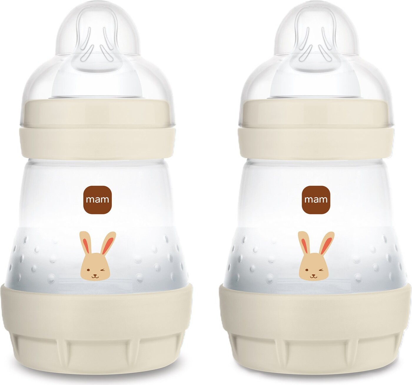 MAM Sutteflasker - Easy Start Anti-Colic - 160ml - 2-pak - Creme