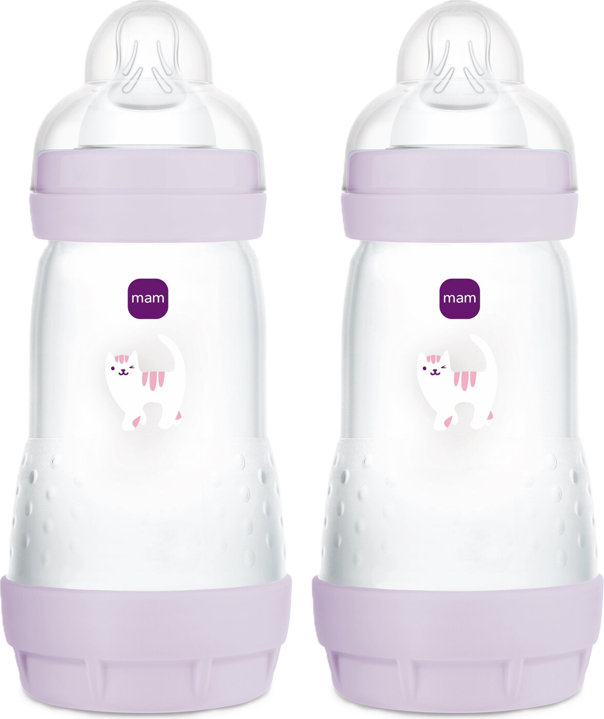 MAM Sutteflaske - Easy Start Anti-Colic - 260ml - 2-pak - Lilla