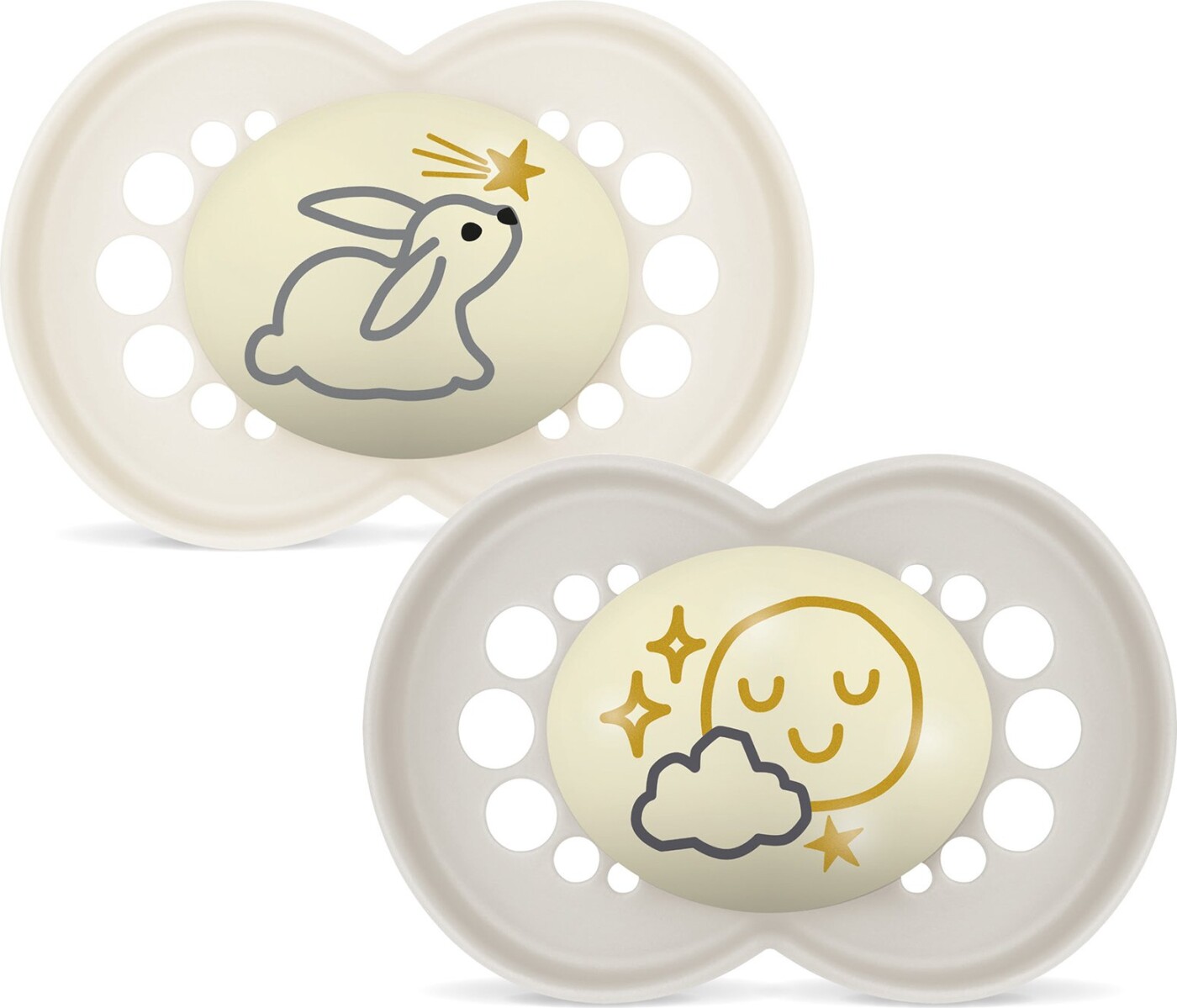 MAM Original Night 6-16m Silicone Neutral 2pcs