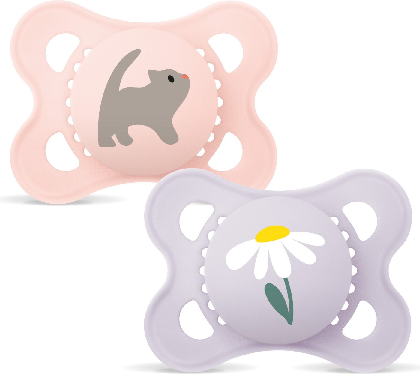 Mam - Original Silk Pacifier 2-pack - Pink - 0-6m