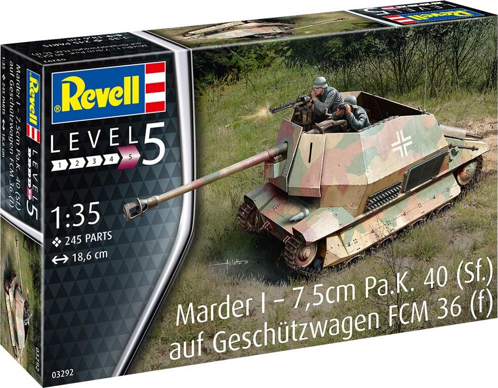 Se Revell - Marder I Tank Byggesæt - 1:35 - Level 5 - 03292 hos Gucca.dk