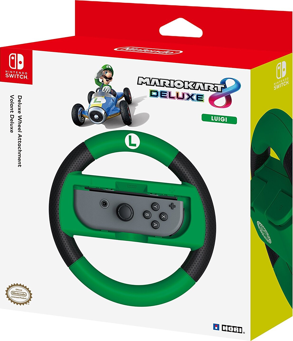 Se Mario Kart 8 Deluxe Controller - Racing Wheel - Luigi hos Gucca.dk