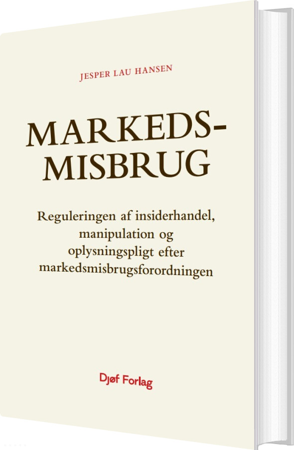 Markedsmisbrug - Jesper Lau Hansen - Bog