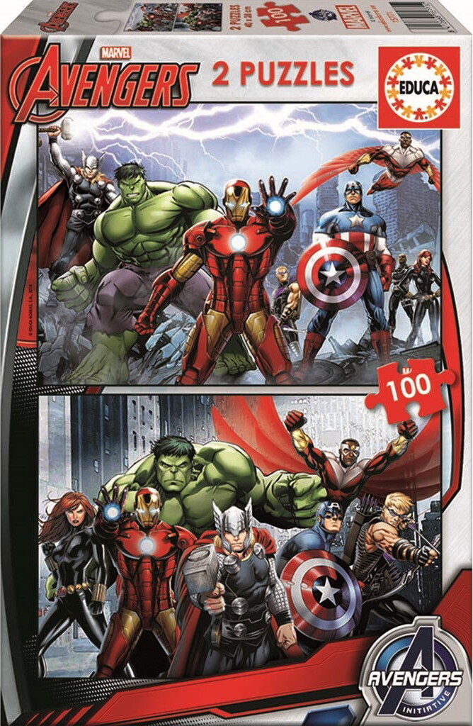 Marvel Avengers Puslespil - 2 X 100 Brikker - Educa