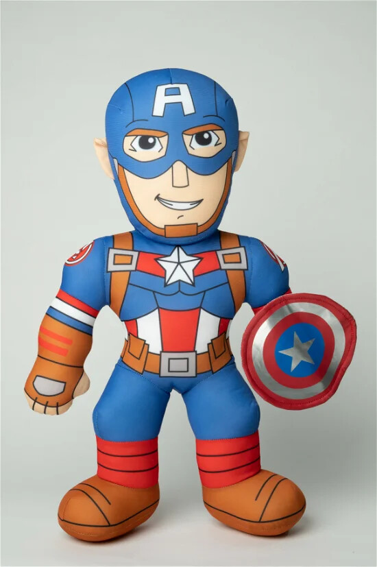 Marvel Bamse Med Lyd - Captain America - 20 Cm