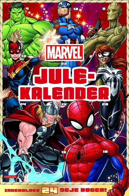 Marvel Julekalender Med 24 Bøger - Karrusel Forlag