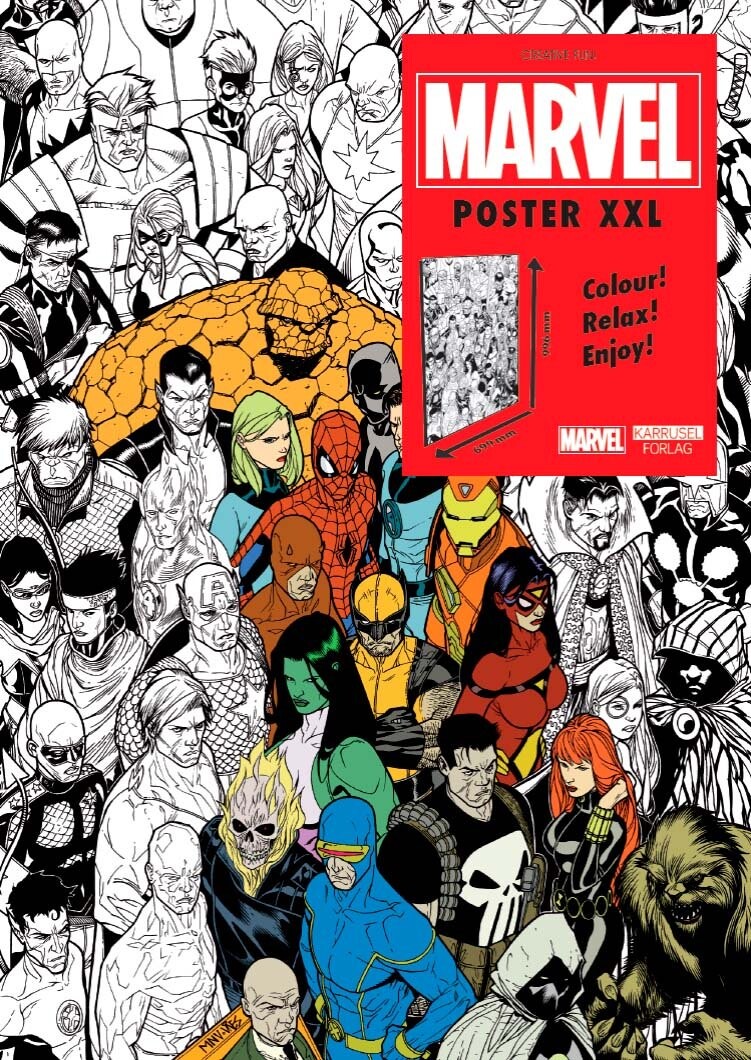 Marvel - Farv-selv-plakat - 70 X 100 Cm