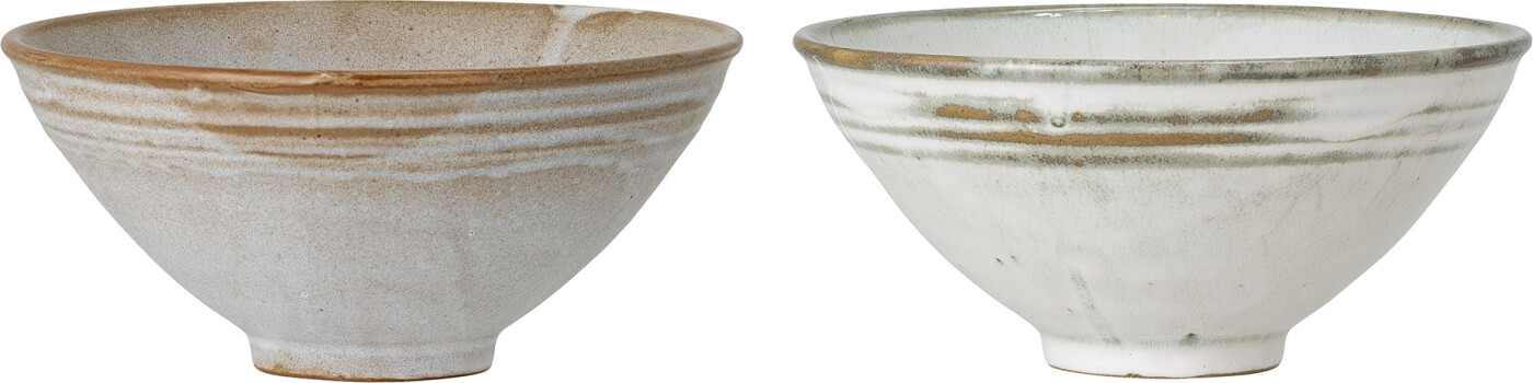 Billede af Bloomingville - Masami Skål - Hvid - Stentøj Keramik - 2 Stk