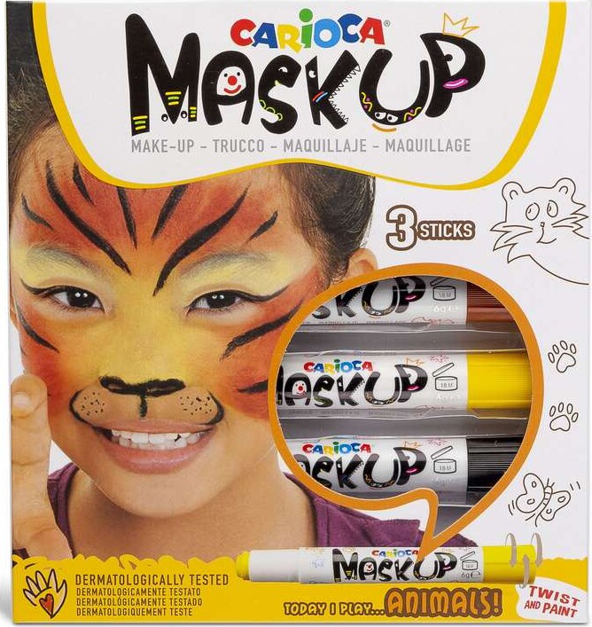 Carioca Mask Up - Ansigtsmaling - Dyr - 3 Farver