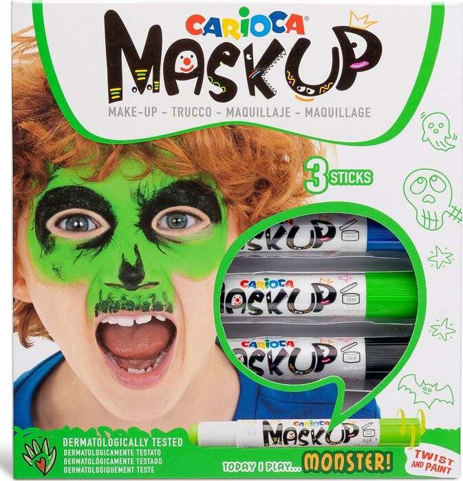 Carioca Mask Up - Ansigtsmaling - , Monster -3stk 43051 -