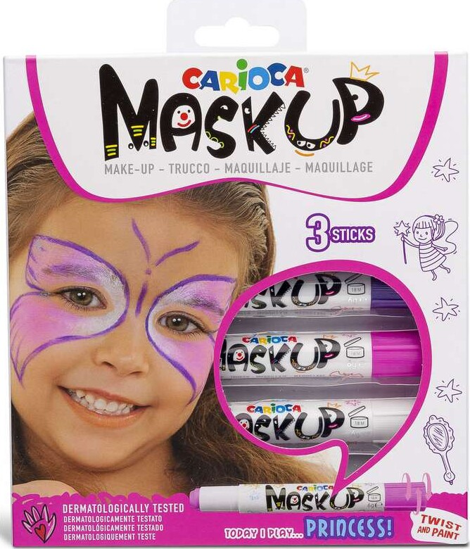 #3 - Carioca Mask Up - Ansigtsmaling - Prinsesse - 3 Farver