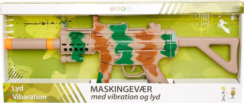 Se Legetøjs Maskingevær Med Lyd Og Vibration - 54 Cm hos Gucca.dk