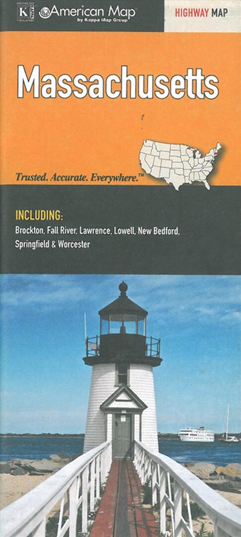 Massachusetts Highway Map - Kappamap - English Book