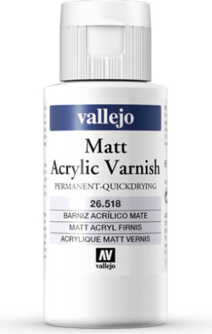 Vallejo - Matt Acrylic Varnish - Quick Drying - Mat Lak - 60 Ml - 26518