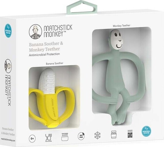 Matchstick Monkey - Banana Soother & Monkey Teether Bideringe