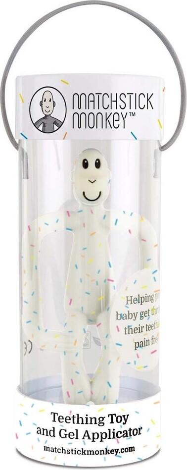 Matchstick Monkey - Teething Toy And Gel Applicator - Konfetti Creme