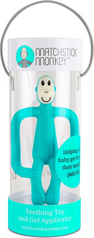 Matchstick Monkey - Teething Toy And Gel Applicator - Grøn