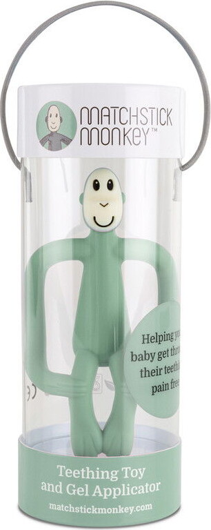 Matchstick Monkey - Teething Toy And Gel Applicator - Mintgrøn