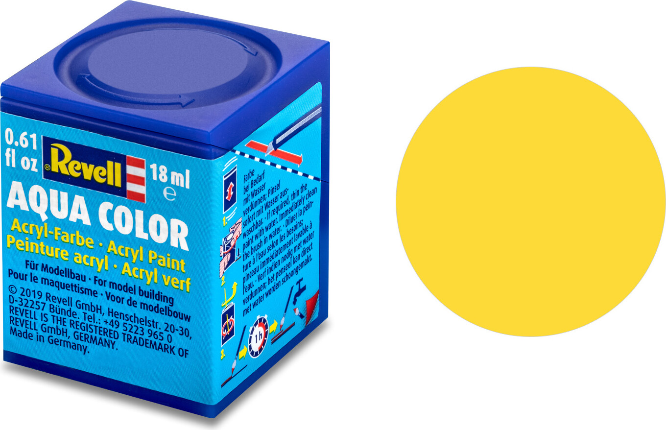 Se Revell - Maling - Aqua Color Matt Yellow Acrylic - Ral 1017 - 18 Ml - 36115 hos Gucca.dk
