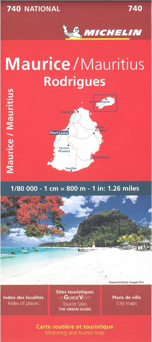 Billede af Mauritius - Rodrigues, Michelin National Map 740 - Diverse - English Book
