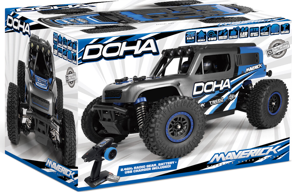 Maverick Doha 1/20 4wd Electric Truck - Blue - Mv150700 - Maverick Rc