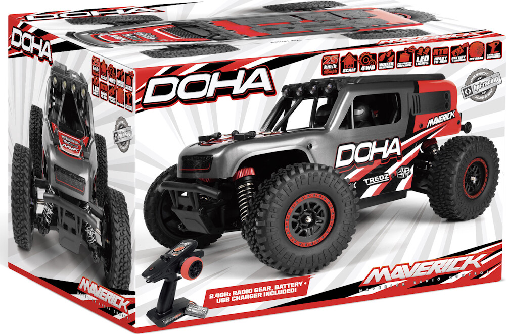 Maverick Doha 1/20 4wd Electric Truck - Red - Mv150701 - Maverick Rc