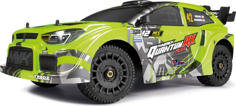 Maverick - Quantumrx Flux 4s 1/8 4wd Rally Car - Fluoro Grøn