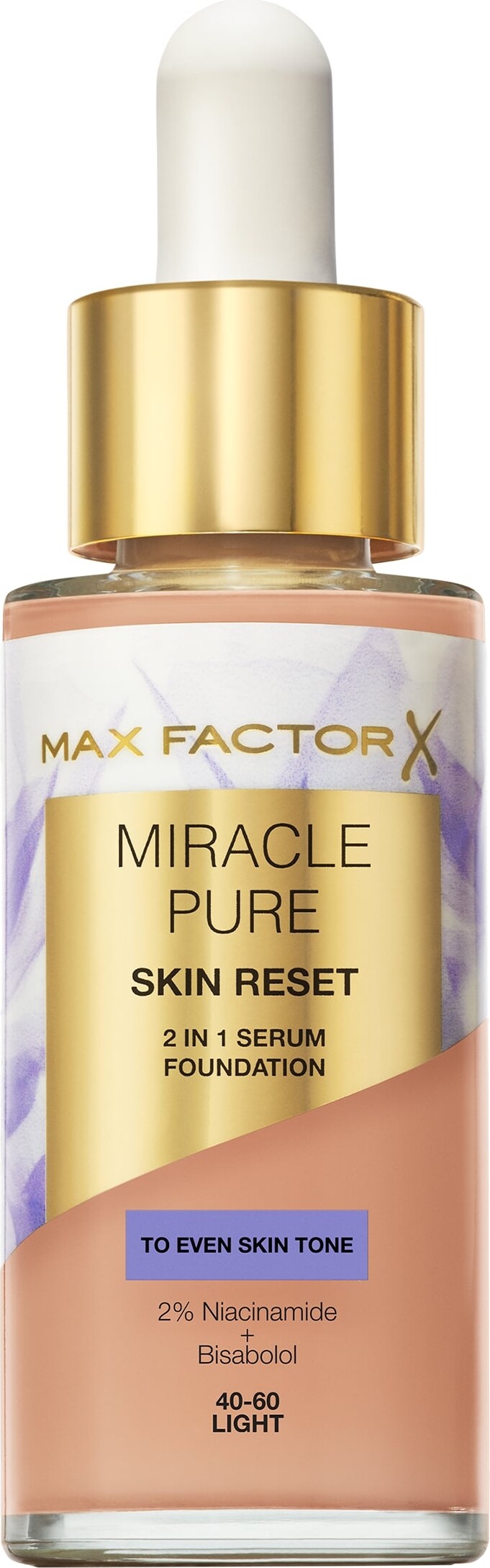 Max Factor Miracle Pure 2in1 Skin Reset Serum Foundation 30 ml - 40-60 Light