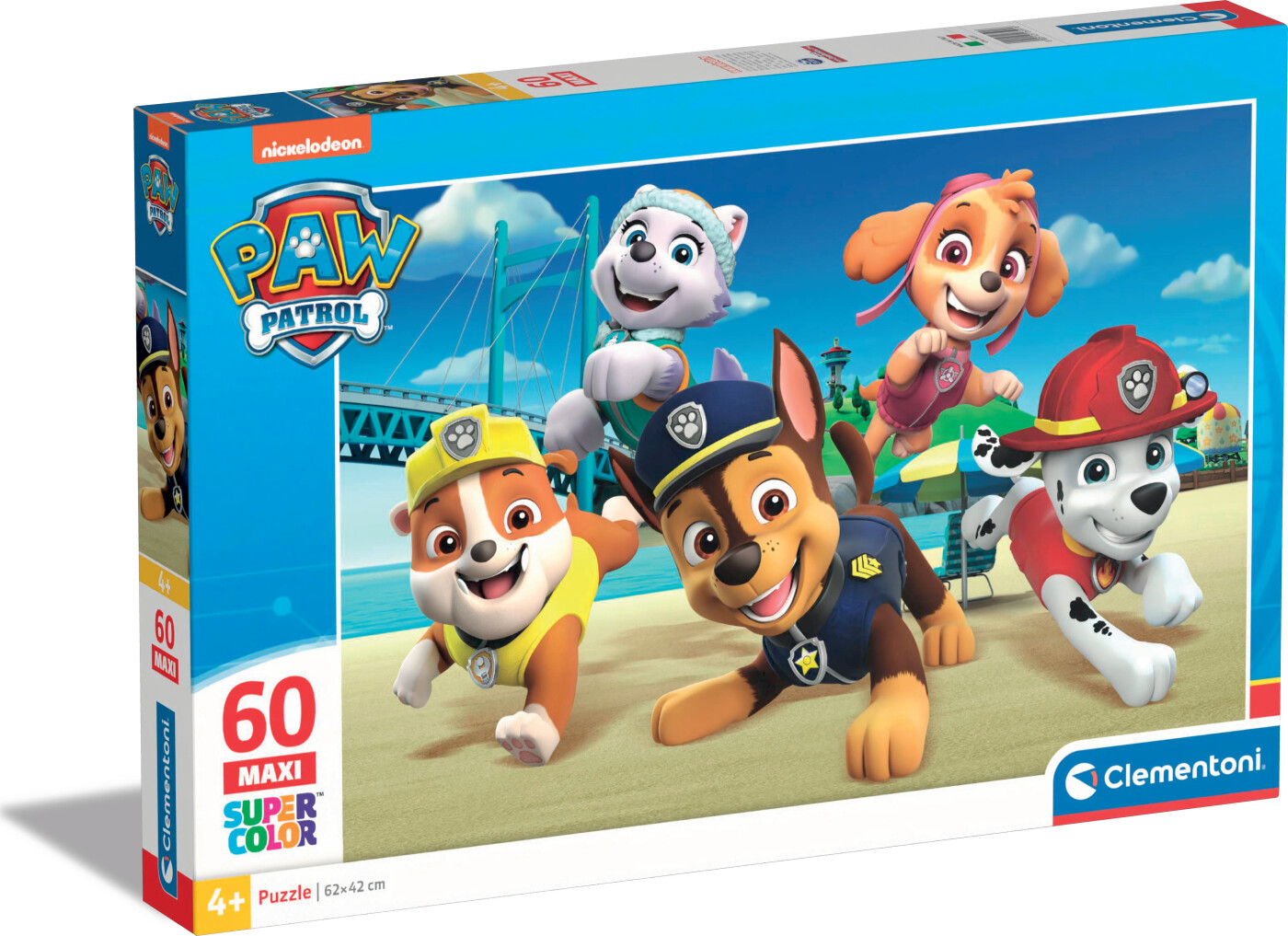 Billede af Paw Patrol Puslespil - Maxi Super Color - Clementoni - 60 Brikker hos Gucca.dk