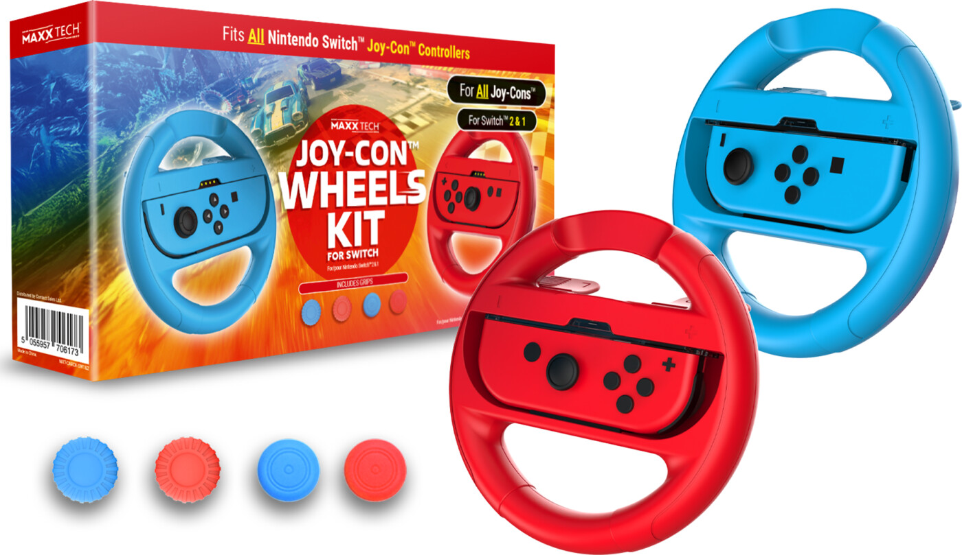 Maxx Tech  - Joy-con Wheels & Grip Kit For Nintendo Switch 2/1