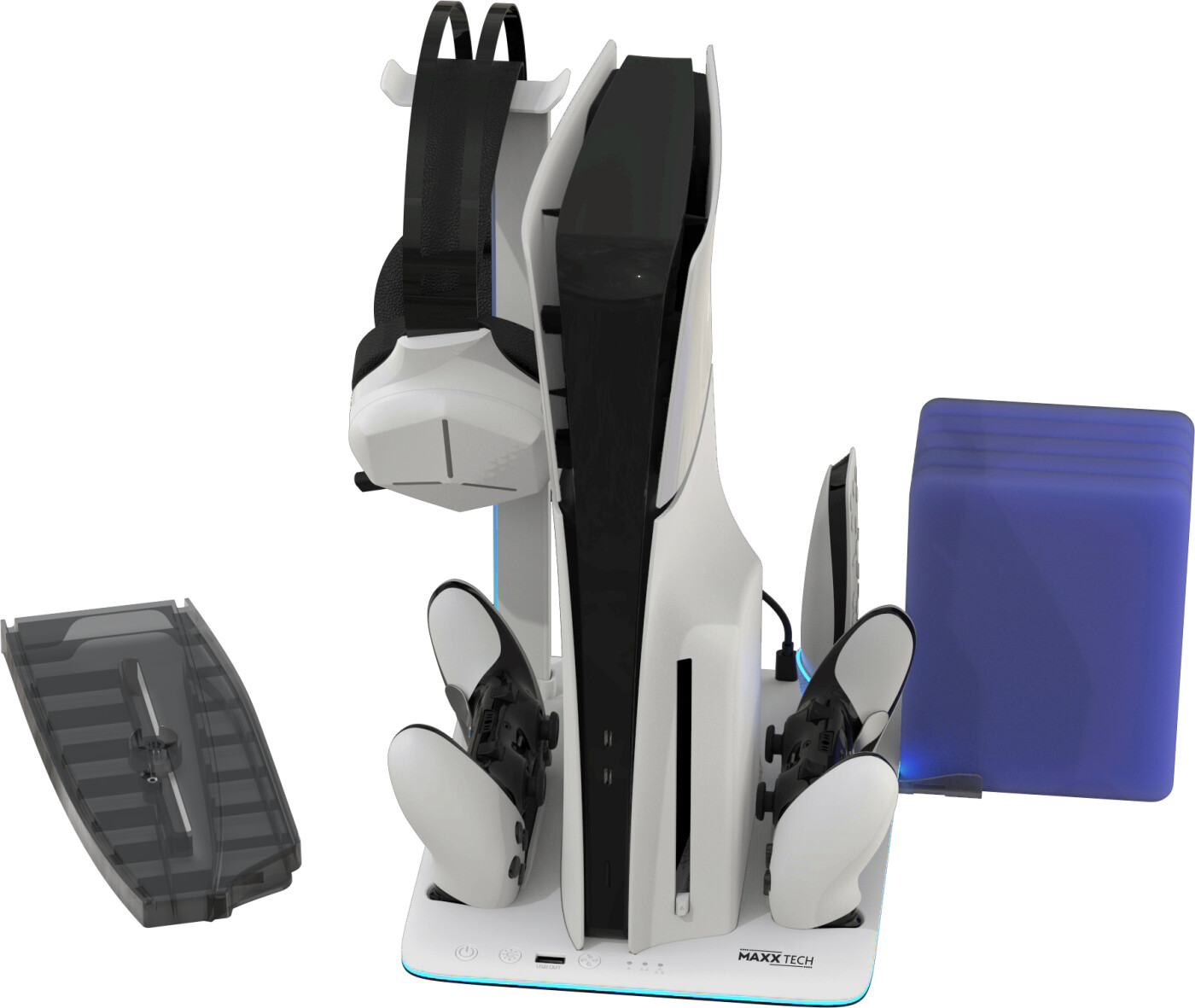 Maxx Tech Ps5 Dlx Led Mult-functional Stand For All Ps5 Consoles