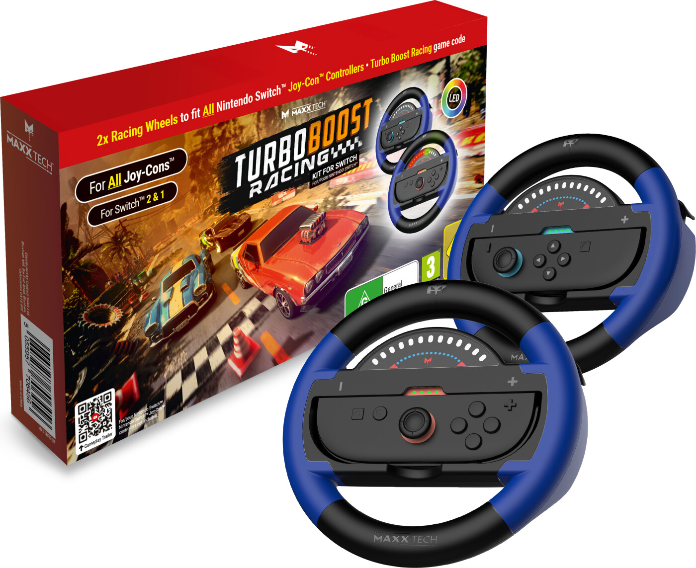 Maxx Tech - Turbo Boost Racing Kit - Nintendo Switch 1 & 2