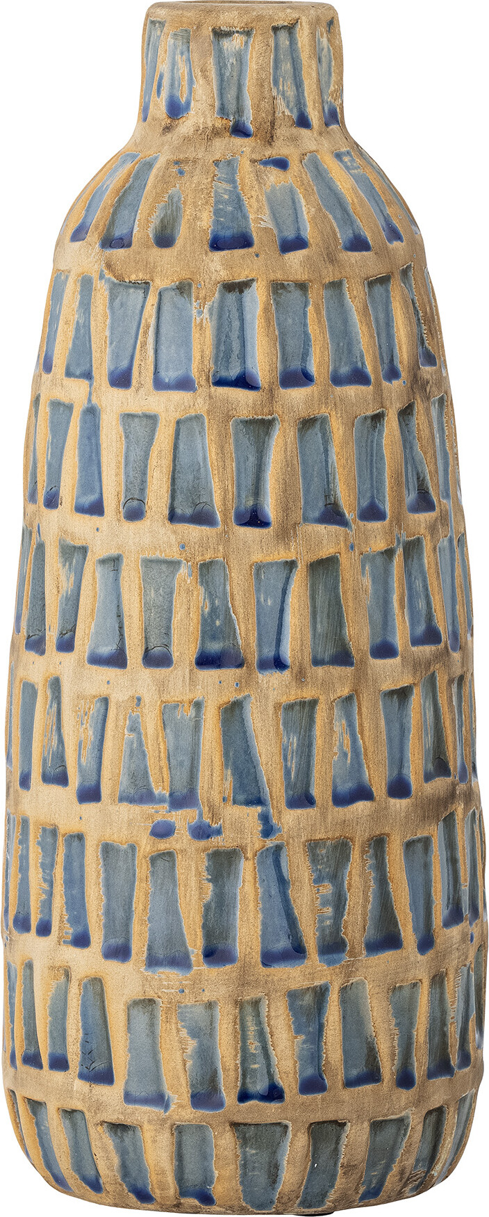 Creative Collection - Mayann Deko Vase - Blå - Terrakotta - H 35,5 Cm