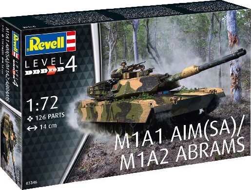 Revell - M1a2 Abrams Tank - Level 4 - 1:72 - 03346