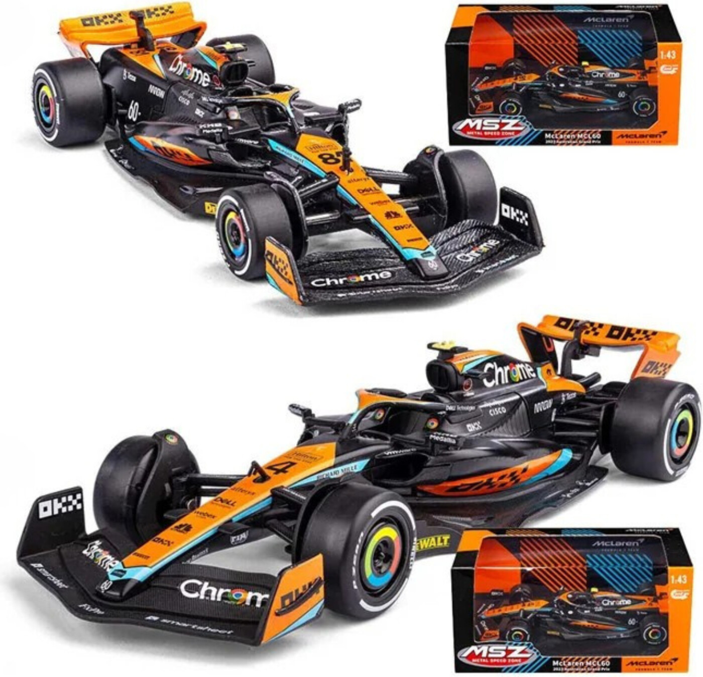 Mclaren Mcl60 Formel 1 Racerbil 1:43 - Assorteret billede