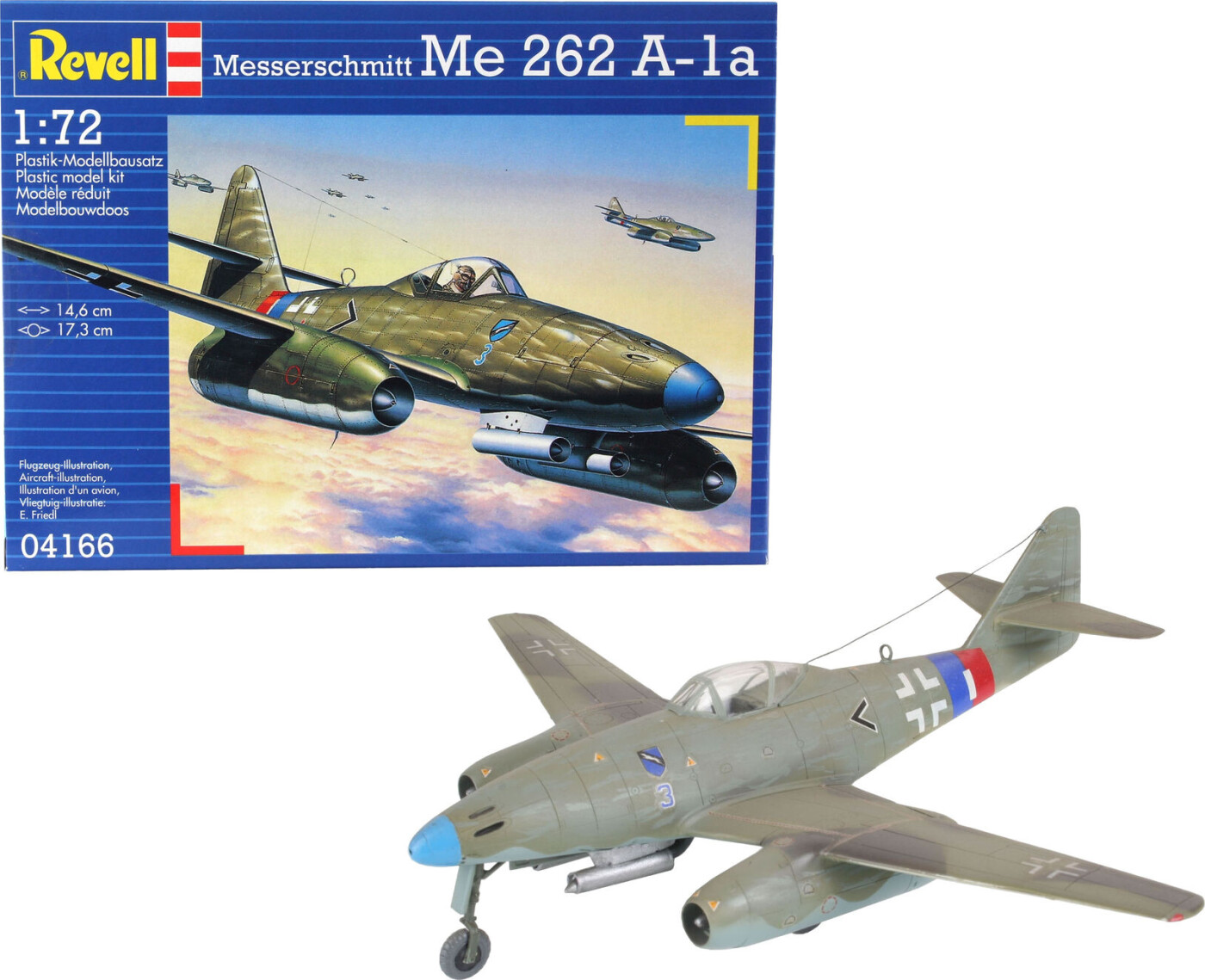 Revell - Me 262 A-1a Modelfly Byggesæt - 1:72 - 04166