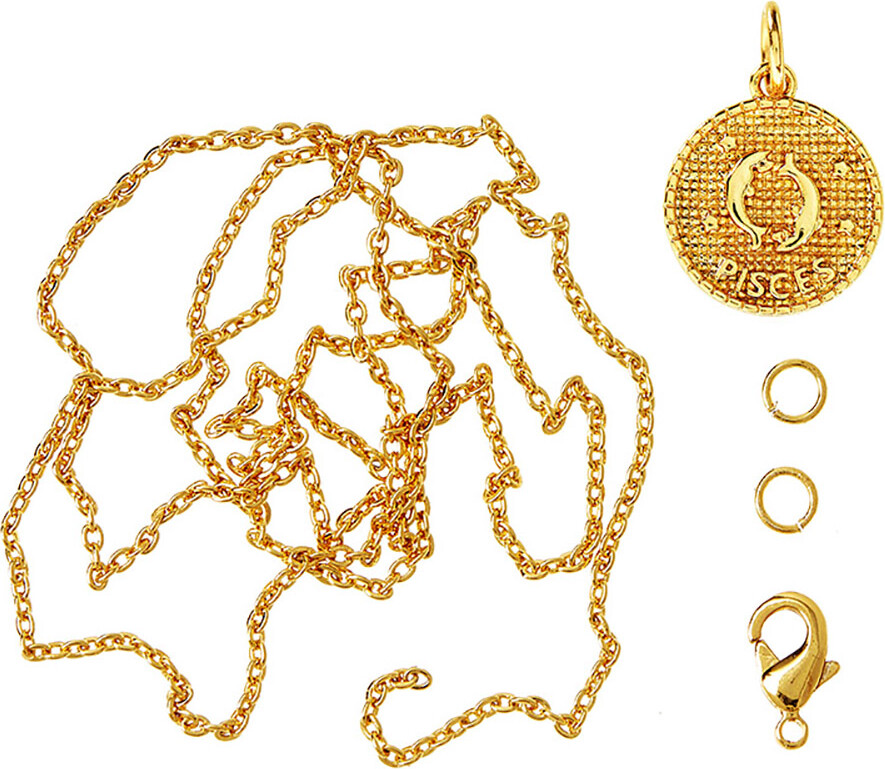 Me & My Box - Smykke Kit - Stjernetegn - Fisken - Guldbelagt 18 Karat